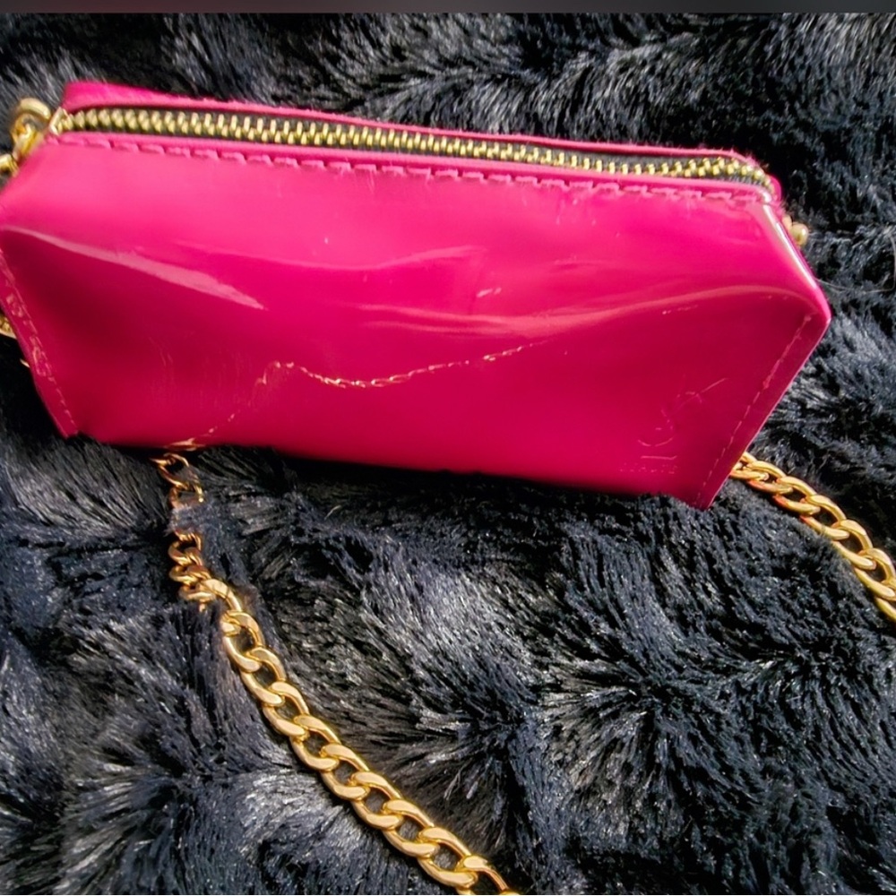 New YSL Patton Leather Beaute Pouch with Chain